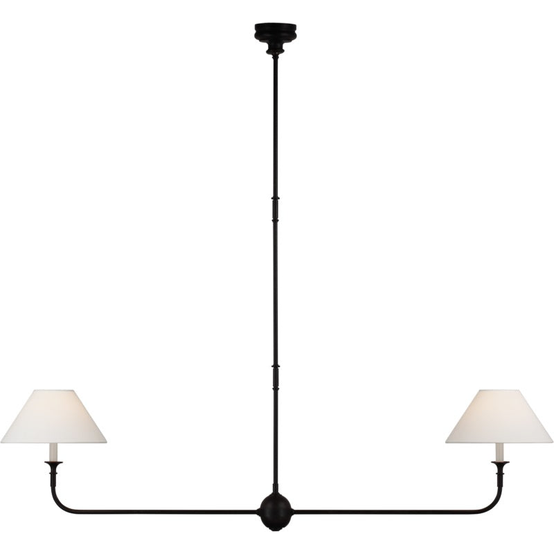 Lampadario lineare moderno LED Norli in metallo per soggiorno e camera da letto | Fioriscas