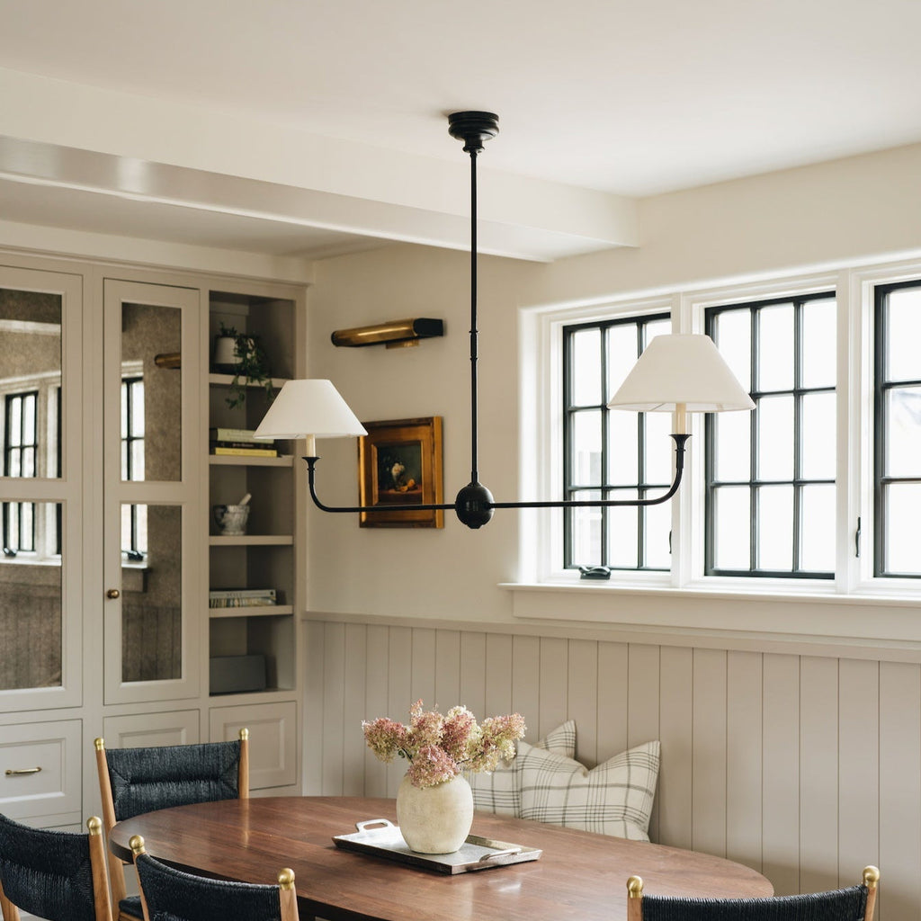 Lampadario lineare moderno LED Norli in metallo per soggiorno e camera da letto | Fioriscas