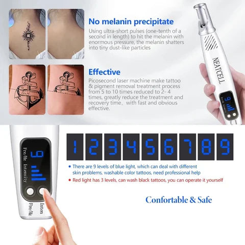 LumiDerm domácí laserové pero na tetování a kožní skvrny