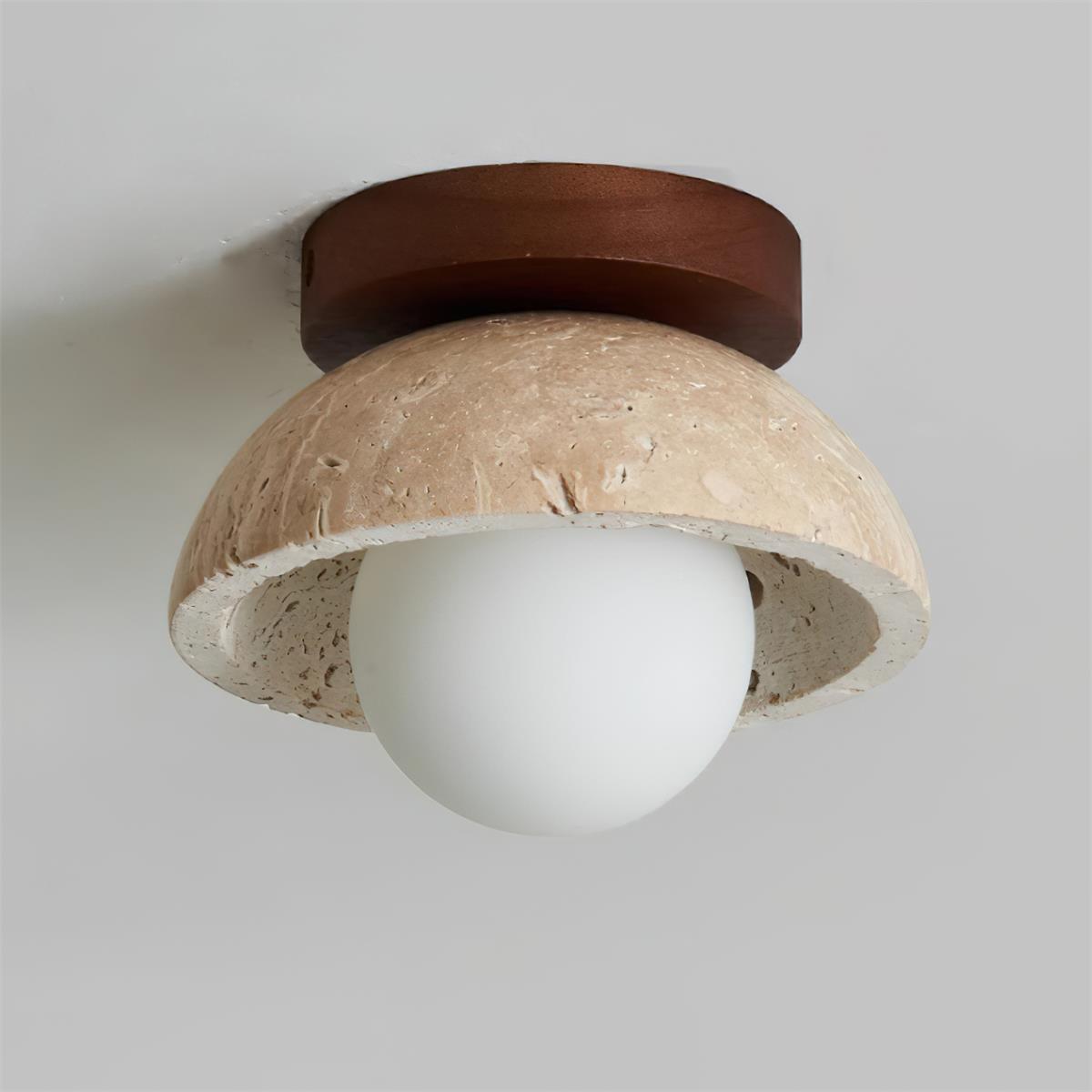 Ritta minimalistische travertijn plafondlamp | Fioriscas