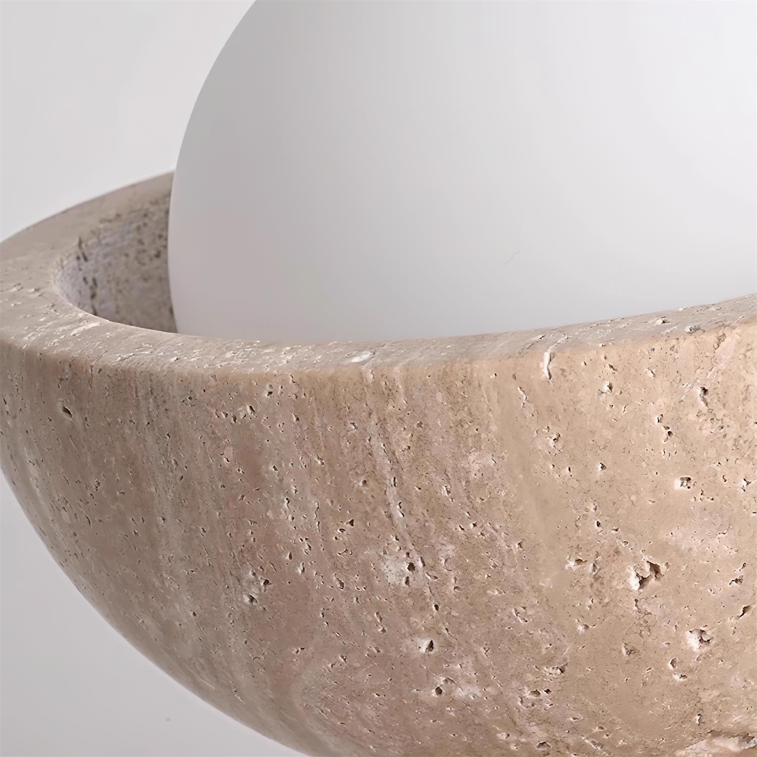 Ritta minimalistische travertijn plafondlamp | Fioriscas