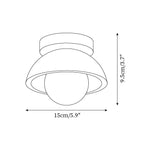 Ritta minimalistische travertijn plafondlamp | Fioriscas