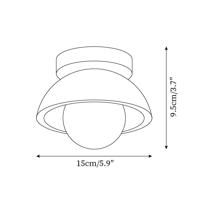 Ritta minimalistische travertijn plafondlamp | Fioriscas