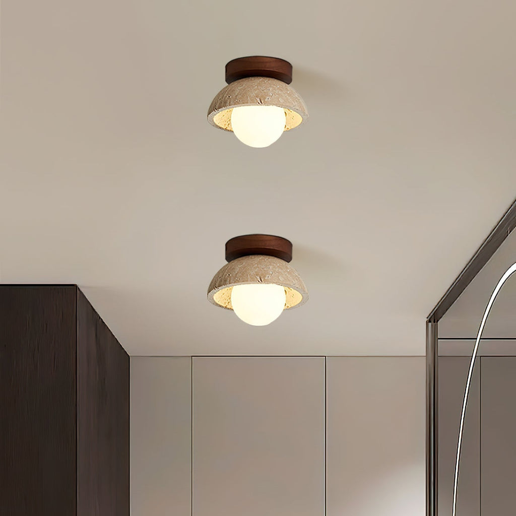 Ritta minimalistische travertijn plafondlamp | Fioriscas