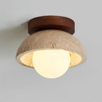 Ritta minimalistische travertijn plafondlamp | Fioriscas