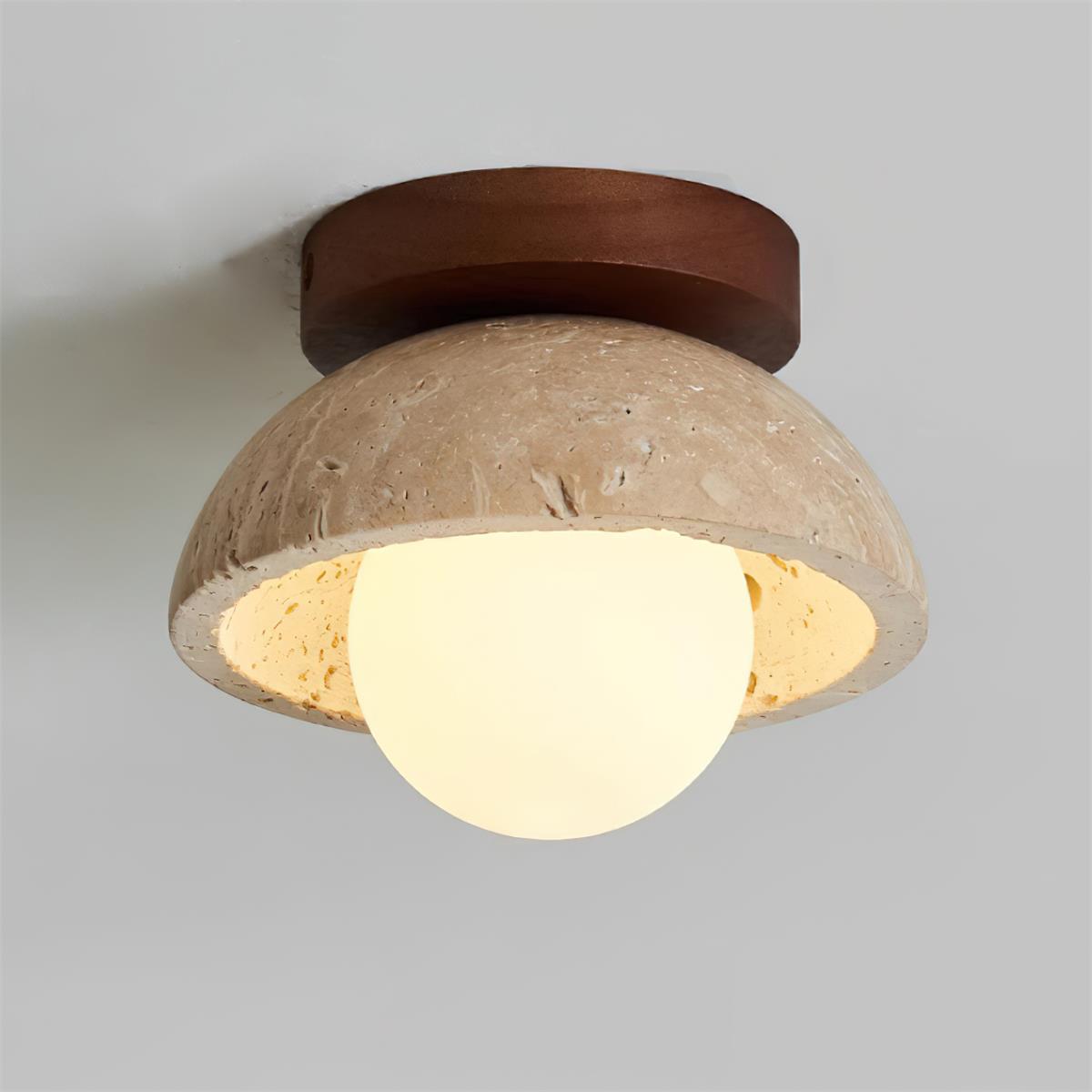 Ritta minimalistische travertijn plafondlamp | Fioriscas