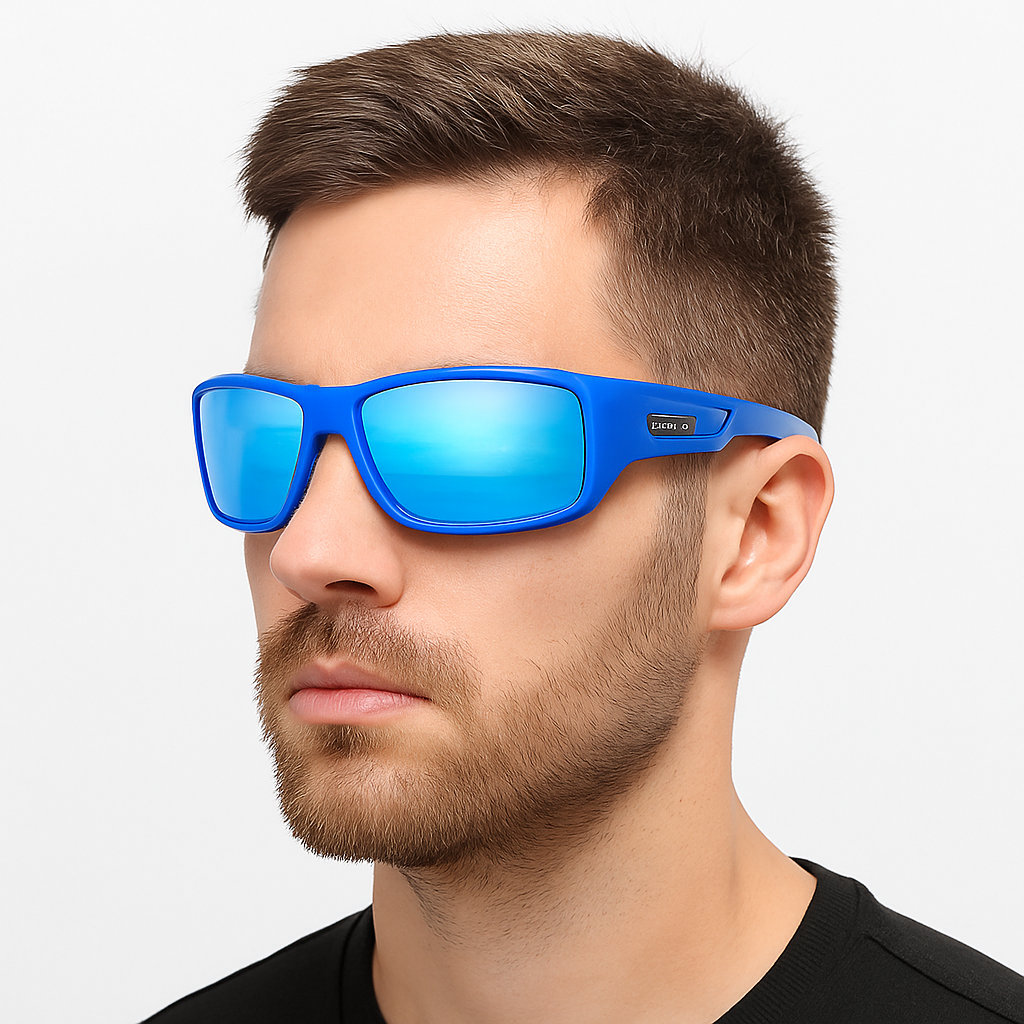 Occhiali da sole polarizzati in stile militare con lenti UV400 antiriflesso