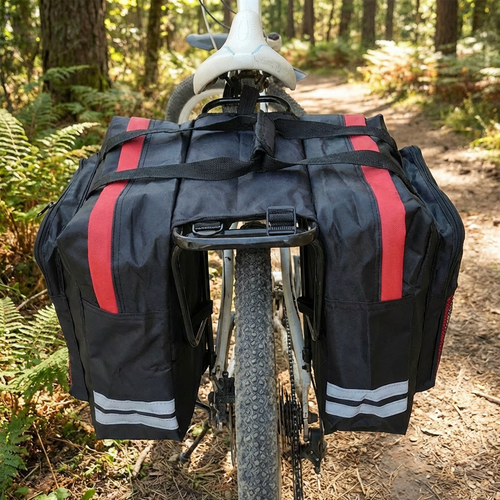 Borsa da portapacchi per bicicletta da 27 L, con carico su entrambi i lati per pedalare in sicurezza | Fioriscas