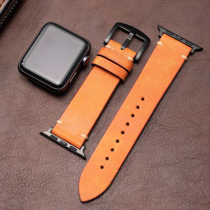 Mareni olasz bőrből készült Apple Watch szíj, kézzel készített okosóra pánt