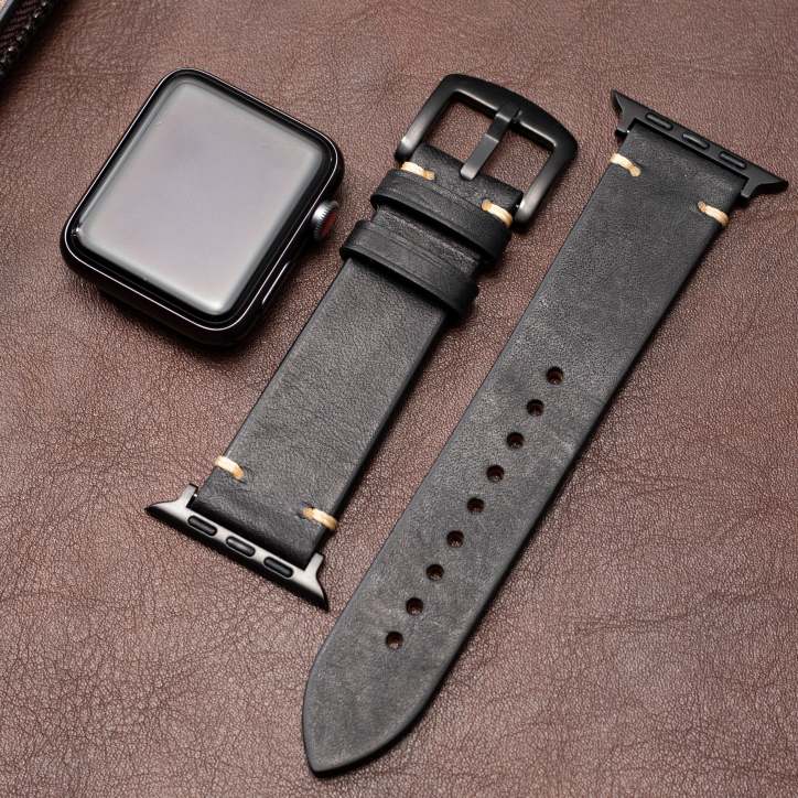 Mareni olasz bőrből készült Apple Watch szíj, kézzel készített okosóra pánt