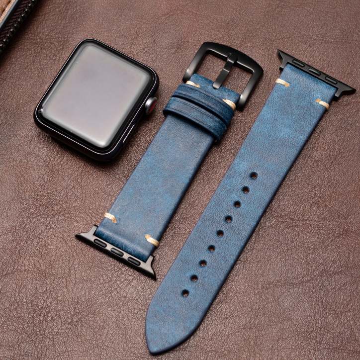 Mareni olasz bőrből készült Apple Watch szíj, kézzel készített okosóra pánt