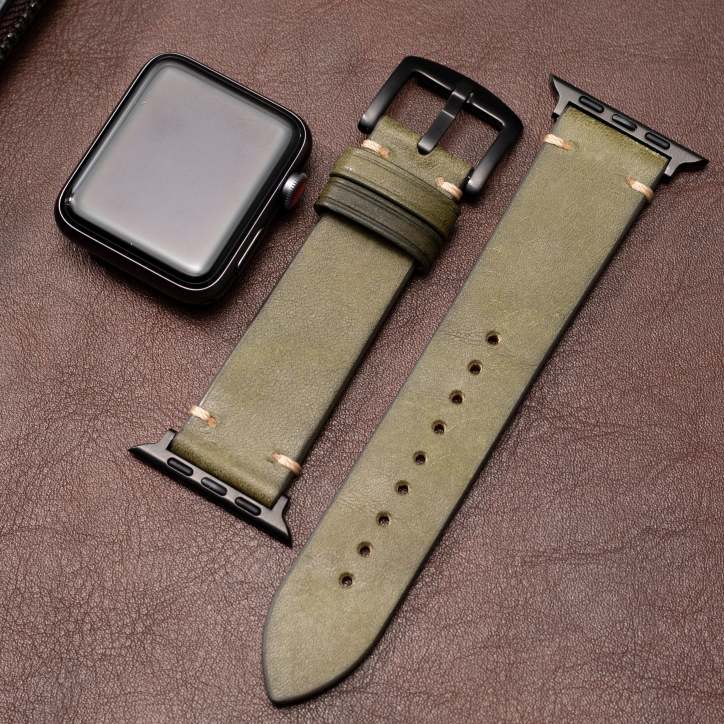 Mareni olasz bőrből készült Apple Watch szíj, kézzel készített okosóra pánt
