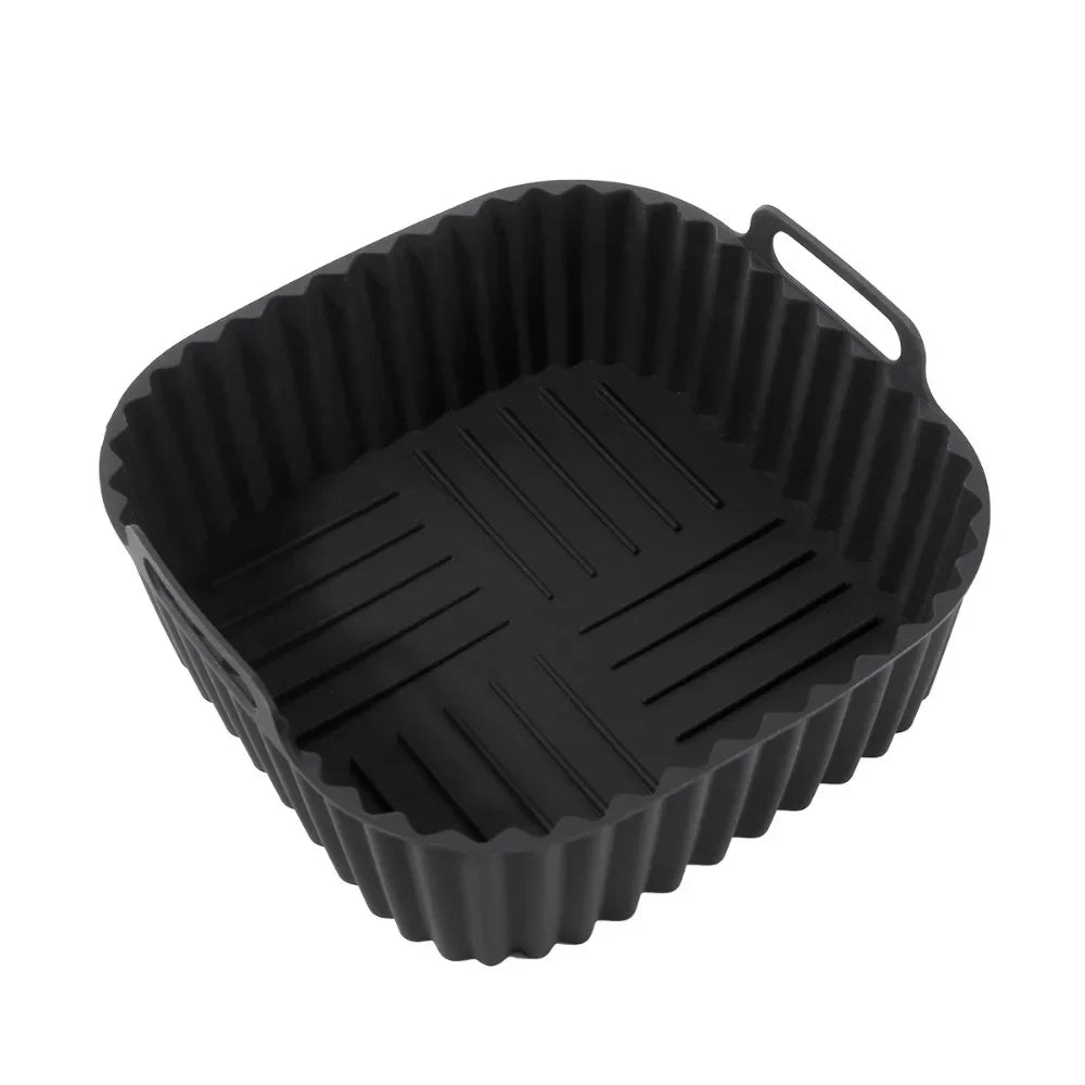 ノンスティックで繰り返し使えるエアフライヤー用スクエア型シリコンインサート（4-7 QT） - Fioriscas