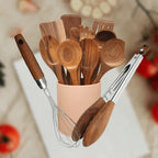 11-Piece Teak & Acacia Kitchen Utensil Set | Fioriscas