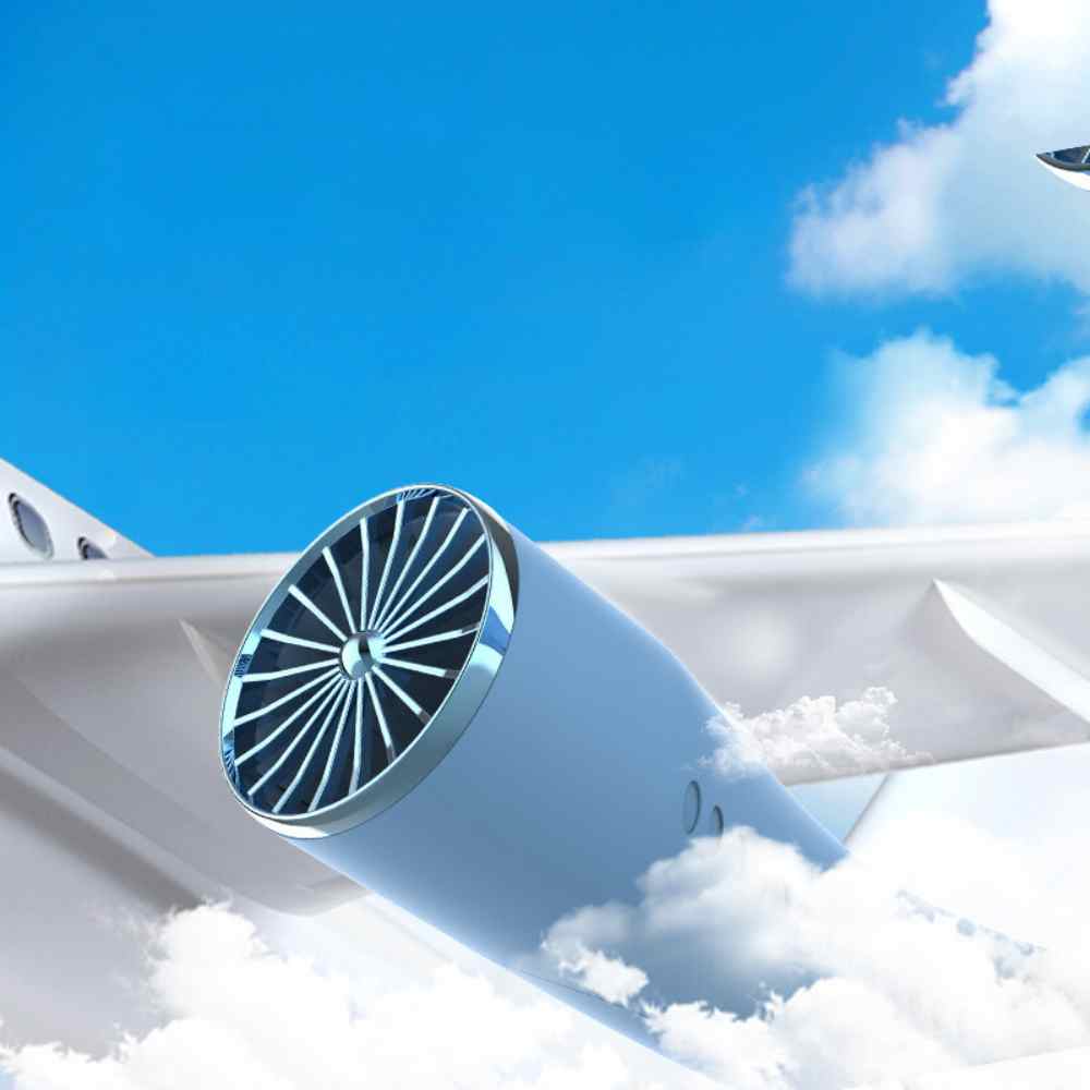 Dreistufiger, flügelloser Nackenventilator mit leisem 4000mAh-Akku | Fioriscas