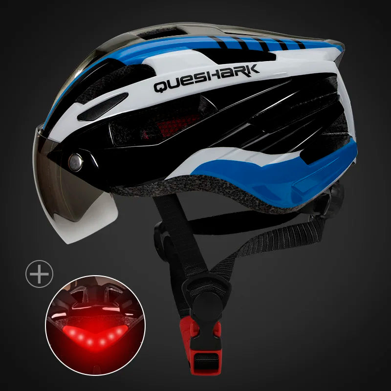 Velora unisexcykelhjelm med bageste LED-lys, passer til hovedomkreds på 58-64 cm