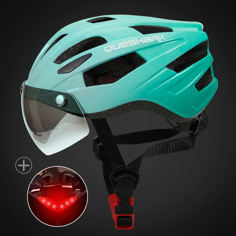 Velora unisexcykelhjelm med bageste LED-lys, passer til hovedomkreds på 58-64 cm