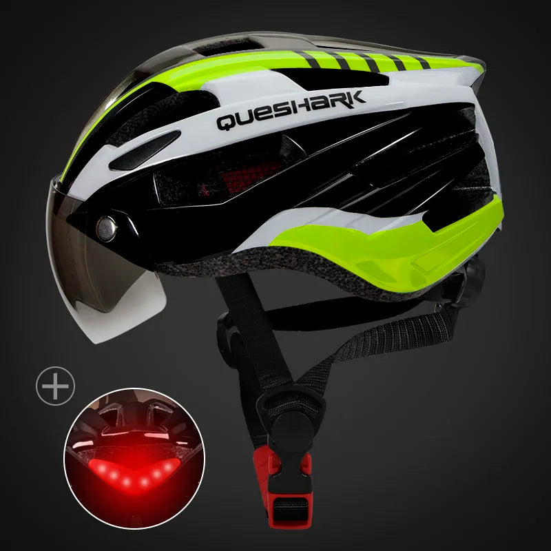 Velora unisexcykelhjelm med bageste LED-lys, passer til hovedomkreds på 58-64 cm