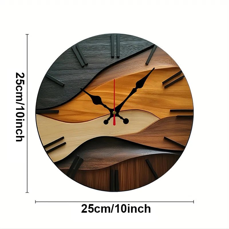 Orologio da parete silenzioso in legno stile nordico per casa e ufficio - Fioriscas