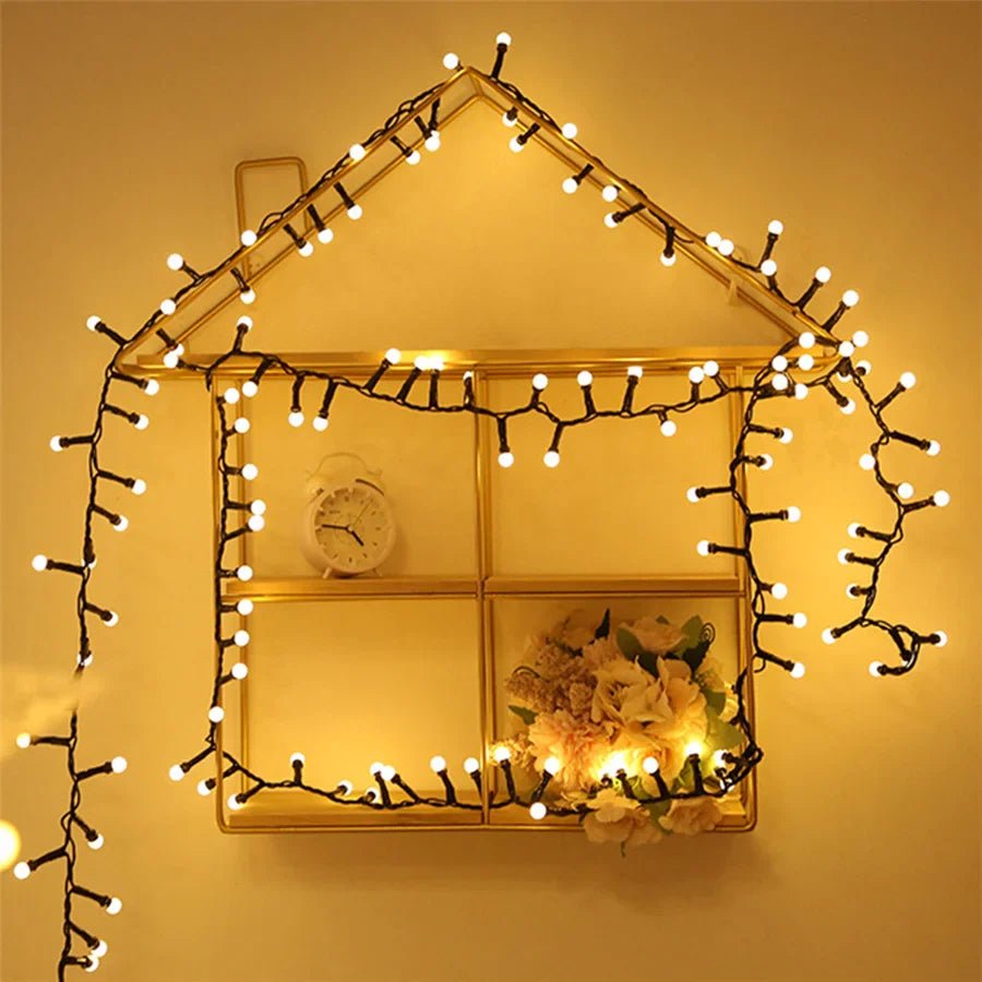 Luci a LED impermeabili a stringa con 8 modalità per decorazioni esterne e feste - Fioriscas