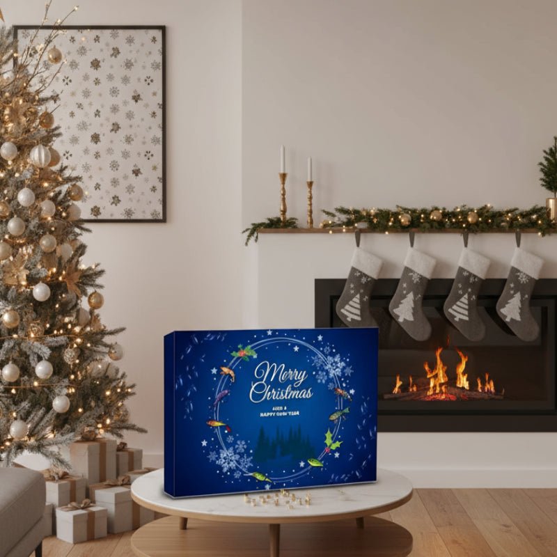 24-day fishing advent calendar with premium baits and tools - Fioriscas