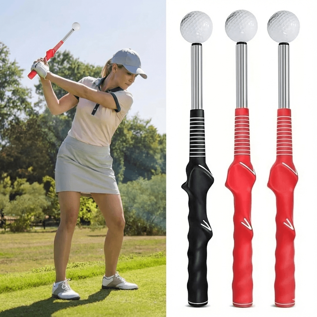 Retractable Golf Swing Trainer with Click Feedback - Fioriscas