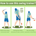 Retractable Golf Swing Trainer with Click Feedback - Fioriscas