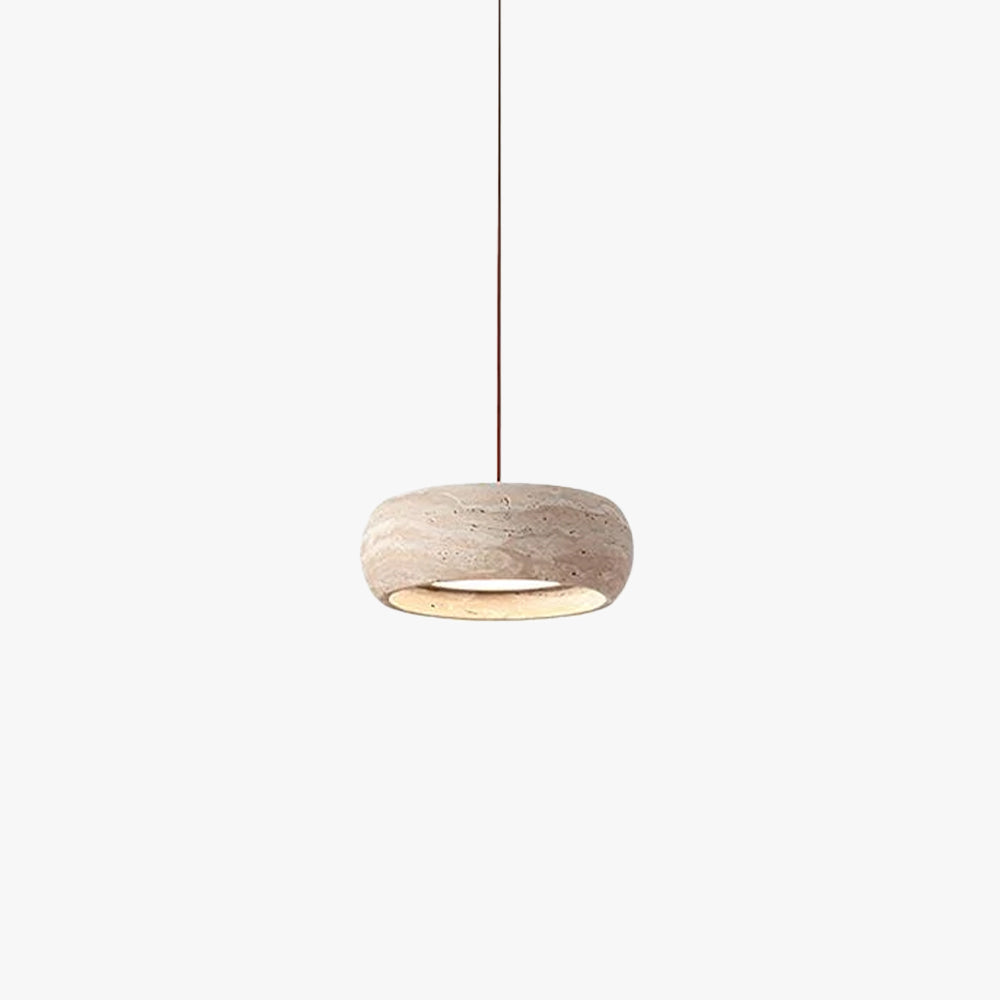 Ritta Donut-Shaped Pendant Lights Travertine - Neutralighting