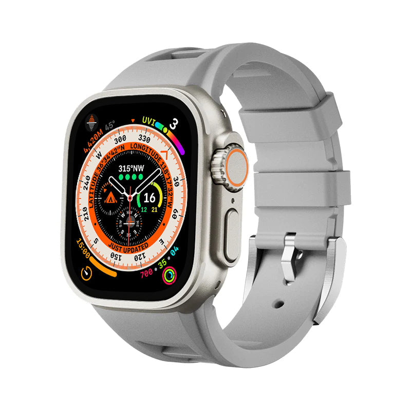 רצועת ספורט Zephra ל-Apple Watch, FKM עם אבזם כפול