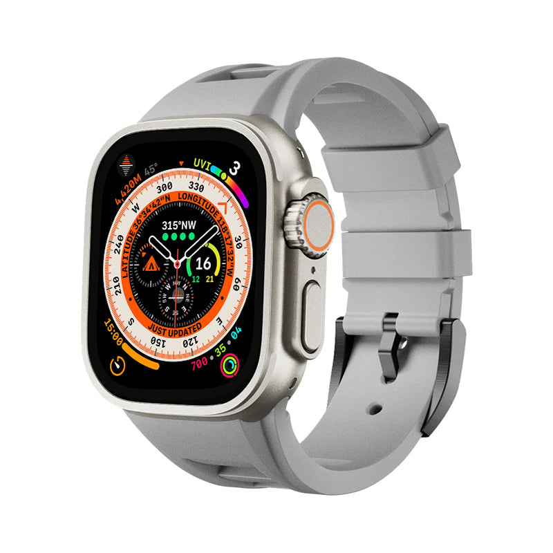 רצועת ספורט Zephra ל-Apple Watch, FKM עם אבזם כפול
