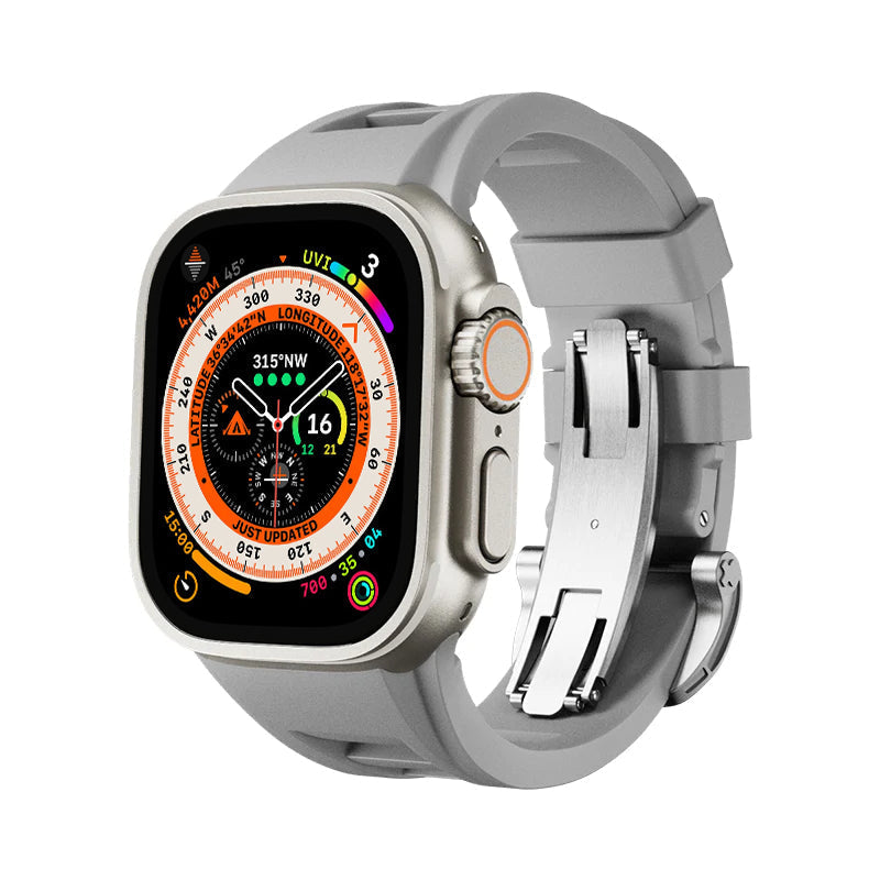 רצועת ספורט Zephra ל-Apple Watch, FKM עם אבזם כפול