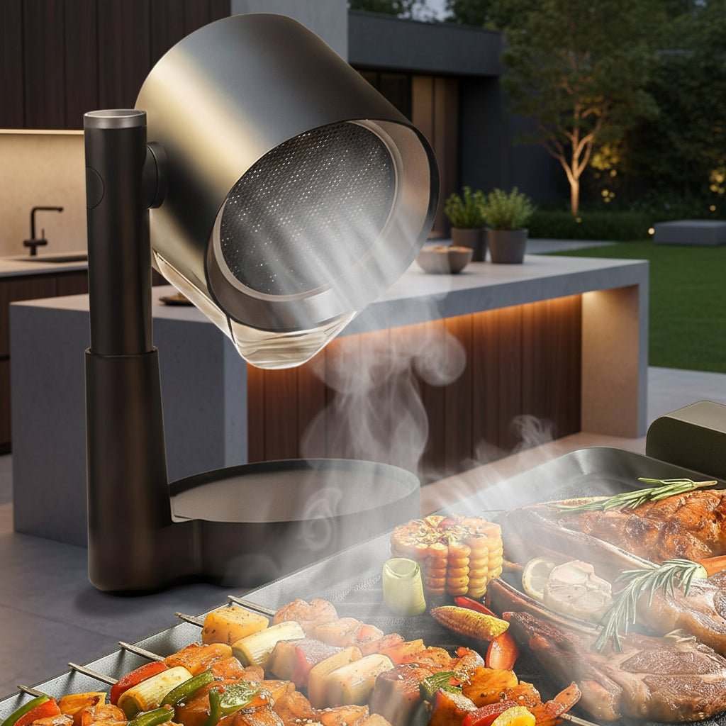 Countertop Range Hood With Washable Filter And Smoke Extraction
