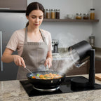 Countertop Range Hood With Washable Filter And Smoke Extraction