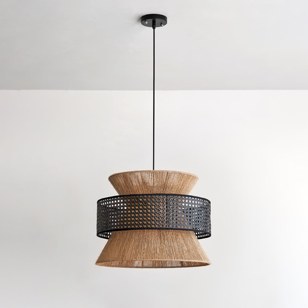 Lampada a sospensione in rattan intrecciato Ophelia | Fioriscas
