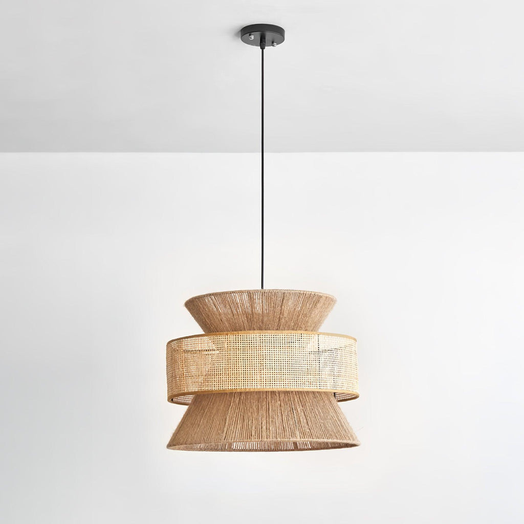 Lampada a sospensione in rattan intrecciato Ophelia | Fioriscas