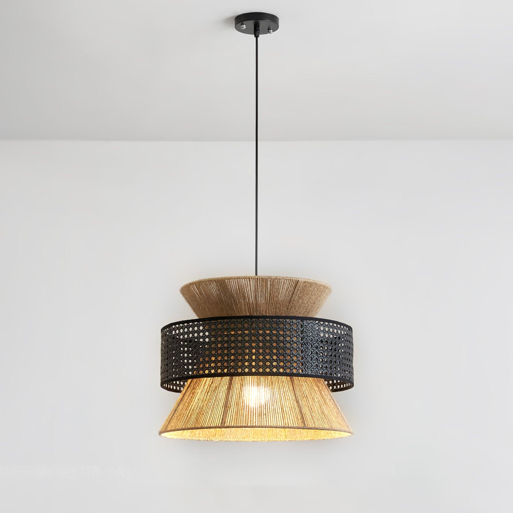 Lampada a sospensione in rattan intrecciato Ophelia | Fioriscas