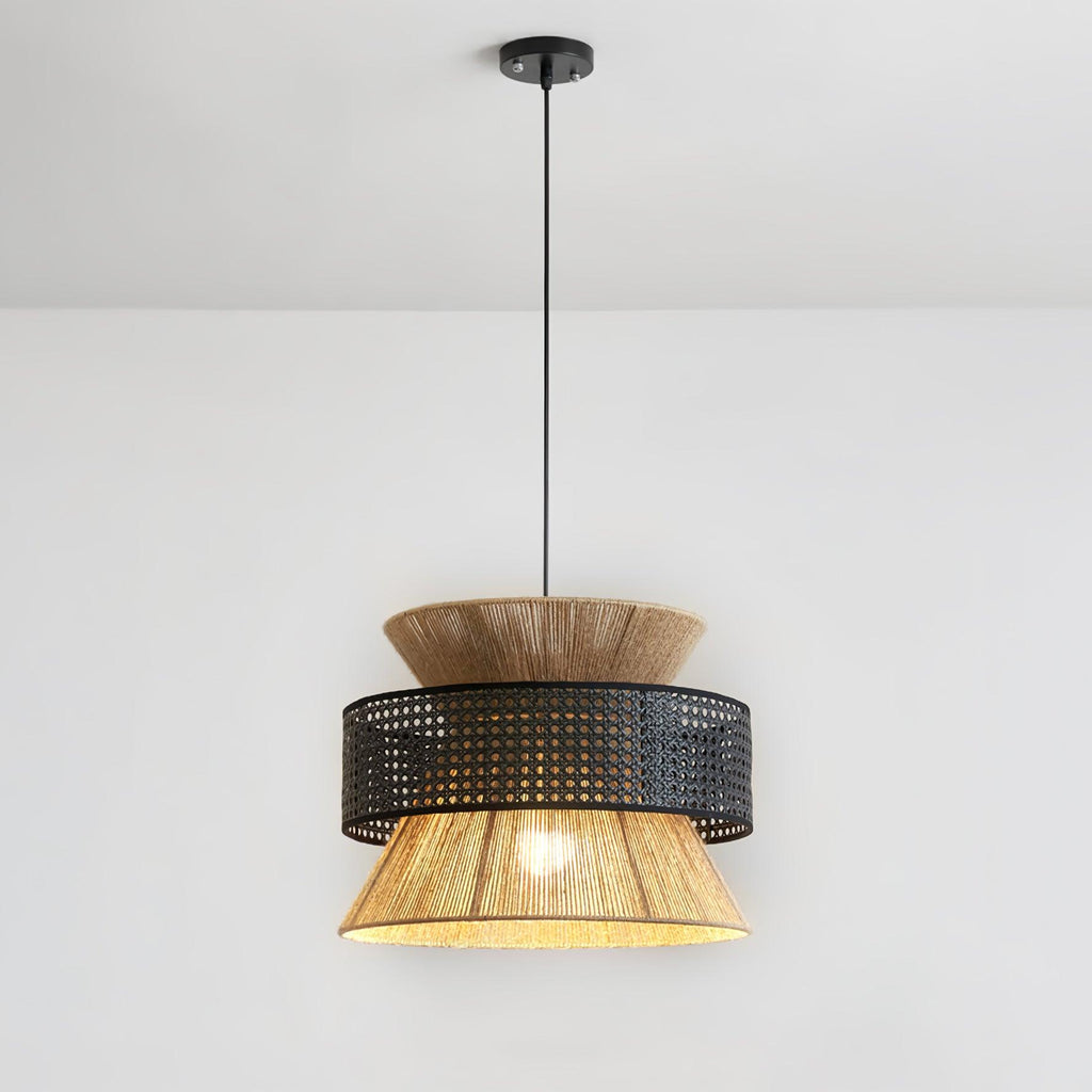Lampada a sospensione in rattan intrecciato Ophelia | Fioriscas