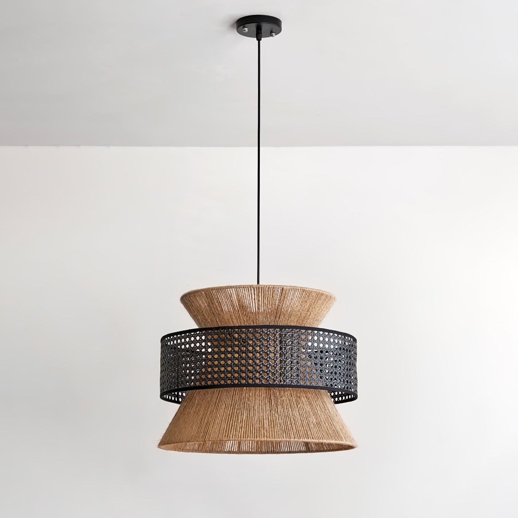Lampada a sospensione in rattan intrecciato Ophelia | Fioriscas