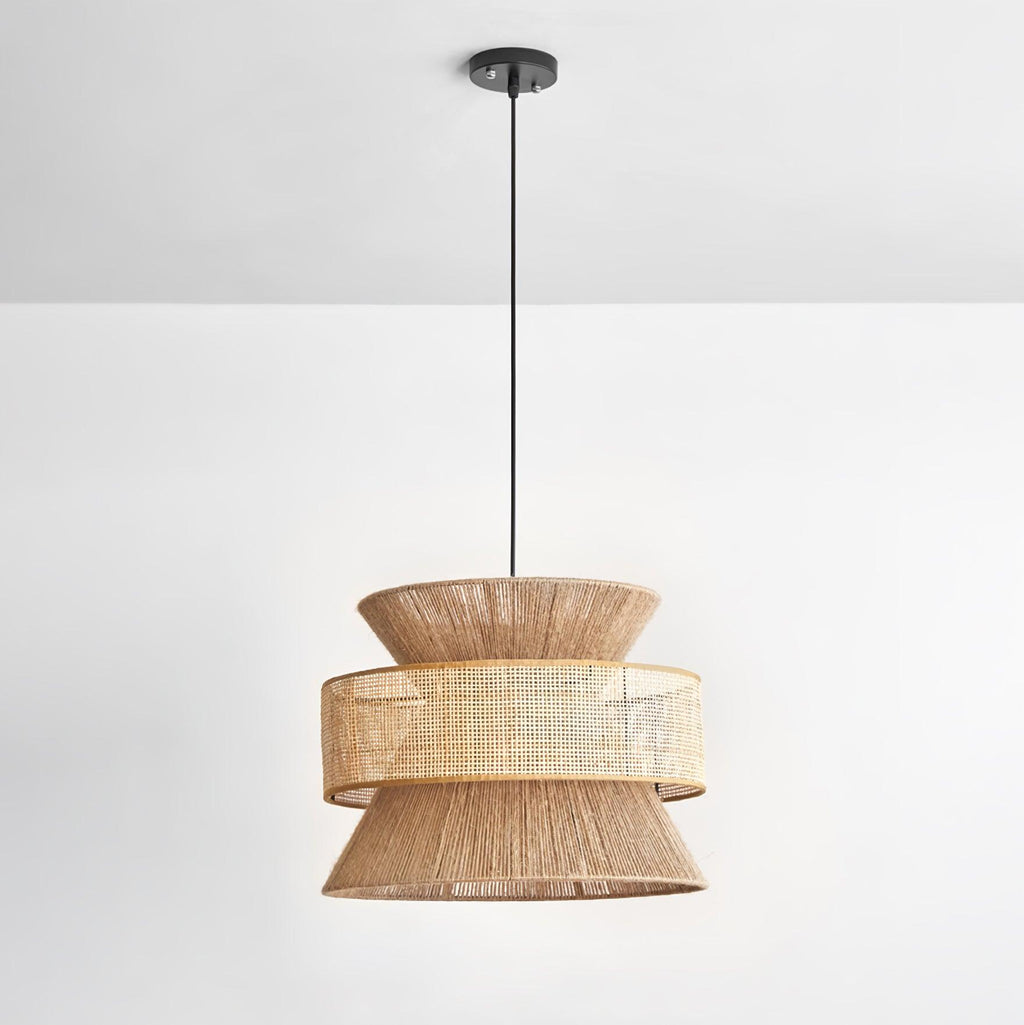 Lampada a sospensione in rattan intrecciato Ophelia | Fioriscas