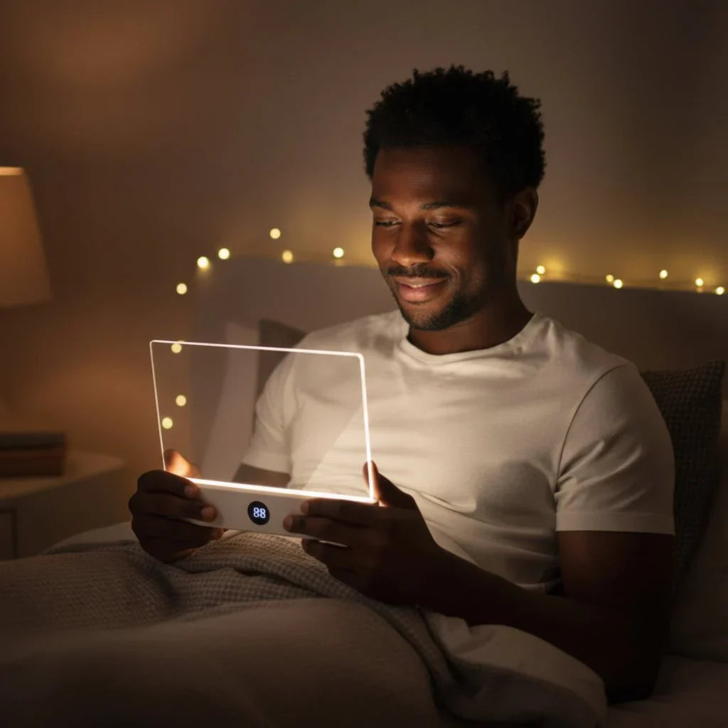 Panelowa lampka LED do książki, ładowana przez USB, do nocnego czytania | Fioriscas