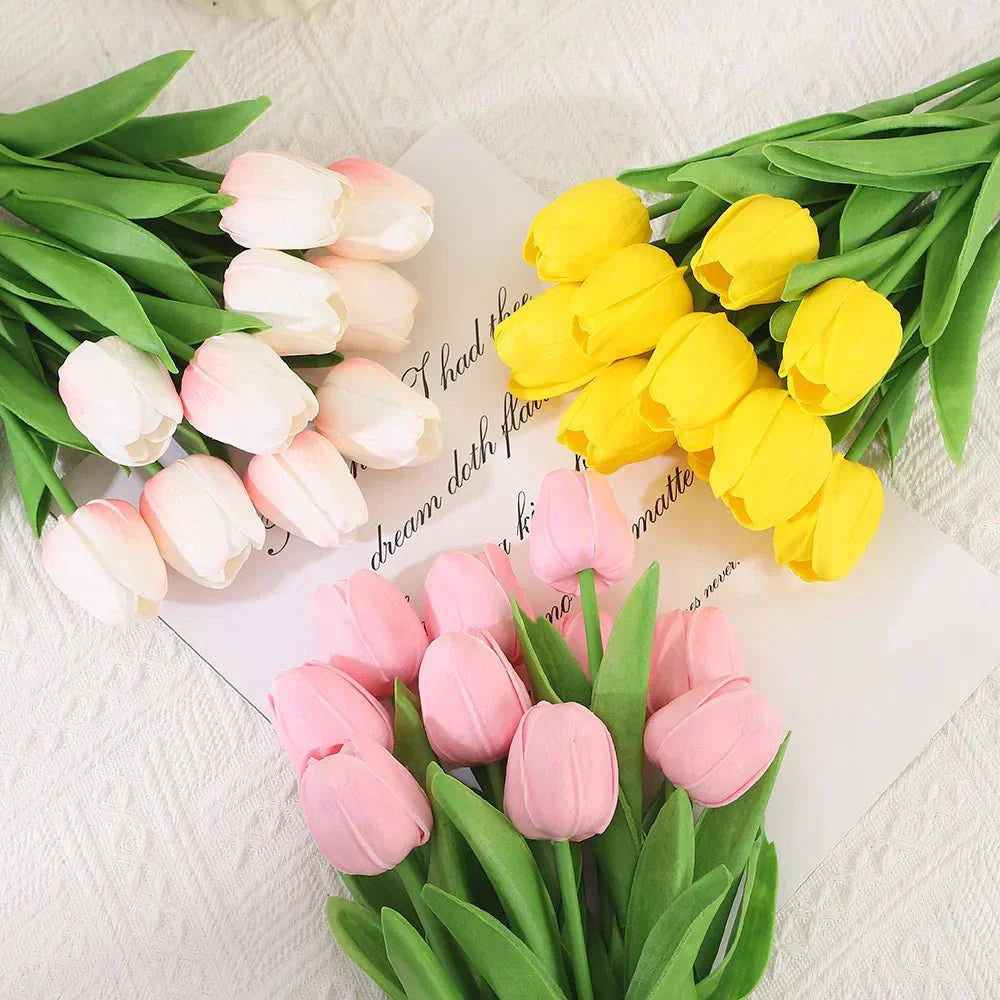 Realistické umělé tulipány pro stylovou domácí dekoraci - Fioriscas