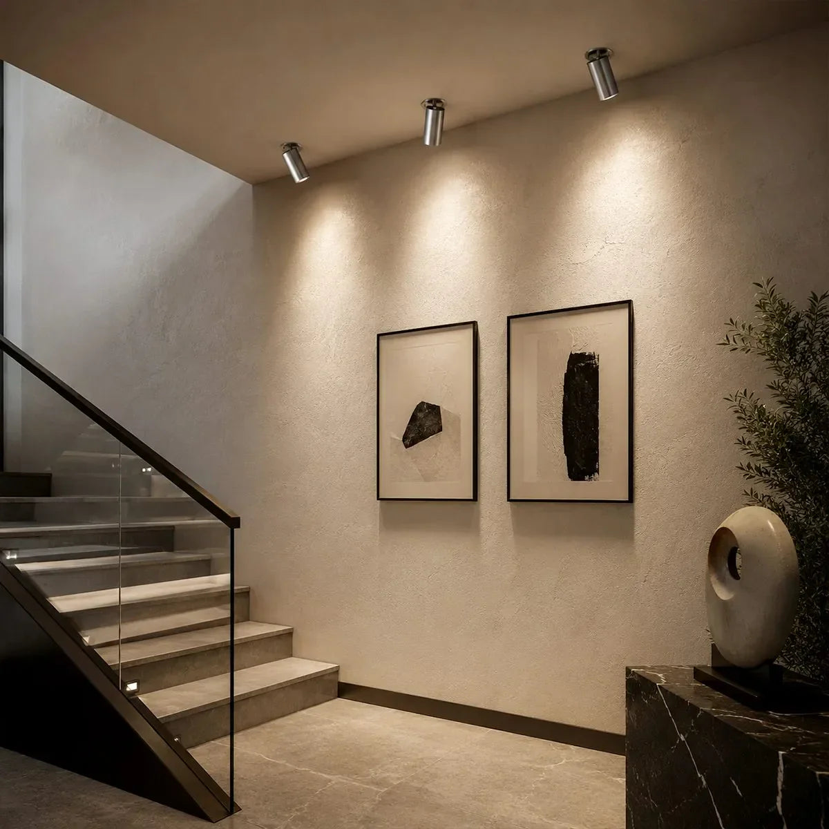 Slim Ceiling Recessed Spotlight With Adjustable Extendable Beam