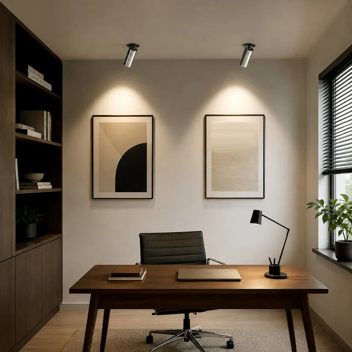 Slim Ceiling Recessed Spotlight With Adjustable Extendable Beam