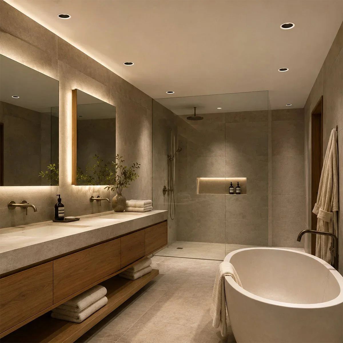 AquaBeam Recessed Waterproof Ceiling Spotlight With Soft Beam