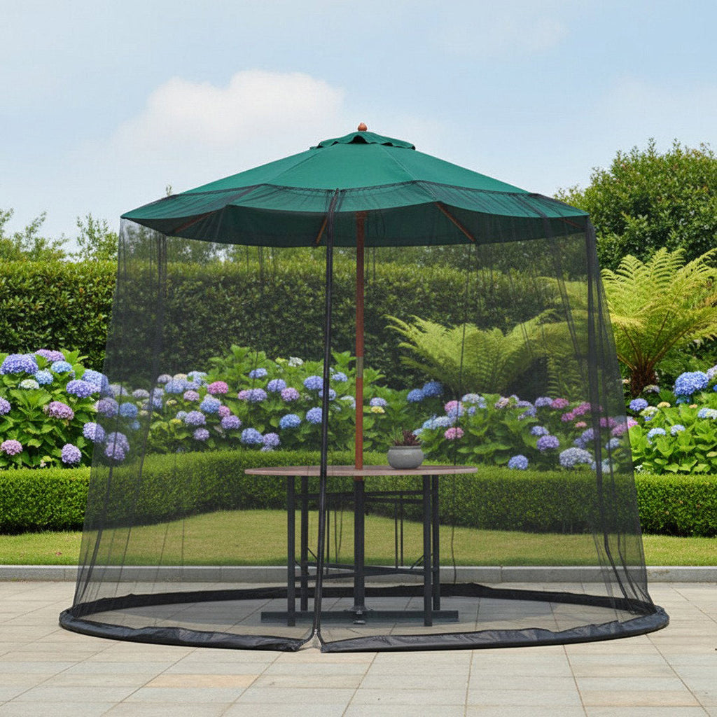 Plasă pentru insecte pentru umbrelă, cu design reglabil, pentru confort în aer liber | Fioriscas