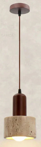 NovaLume Wabi-Sabi Wood & Linen Pendant Light, 9 Shapes