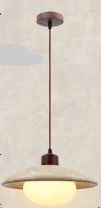 NovaLume Wabi-Sabi Wood & Linen Pendant Light, 9 Shapes