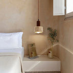 NovaLume Wabi-Sabi Wood & Linen Pendant Light, 9 Shapes