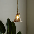 Suspension vintage Amberlyn en verre ambré | Fioriscas