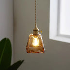 Suspension vintage Amberlyn en verre ambré | Fioriscas